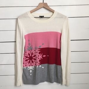 Talbots Winter Snowflake Sweater SzS